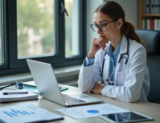 healthcare professional planning strategies to move business forward successfully